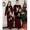 thumbnail image 2 of Pijamas familiares a juego para Navidad 2025 con letras impresas Dear Merry Xmas para adultos, niños y bebés Conjuntos familiares a juego Pijamas familiares navideños, 2 of 4