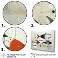 thumbnail image 3 of Designart "Minimalist Marine Fishing" Animals Floater Framed Canvas Art Print, 3 of 7