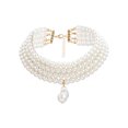 thumbnail image 1 of Collar de Perlas Múltiples Capas Ygjytge Bohemio Gargantilla Playa Estilo 1, 1 of 10