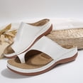 thumbnail image 5 of Dakaela Summer Flat Sandals for Women Comfortable Orthopedic Walking Dressy Slides 2026 Ladies Arch Support Casual Flip Flops Indoor Outdoor White Size 7.5, 5 of 7