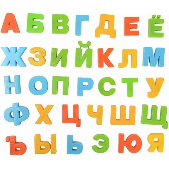 BOHS Russian Magnetic Alphabet Letters - Play on Fridge Magnets, White Board,Table - Educational Learning Toy for Kids,33 Letters