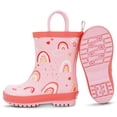 thumbnail image 3 of JAN & JUL Natural Rubber Rain Boots for Toddler Girls (Pink Rainbow, Size 5.5 Toddler), 3 of 8