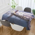 thumbnail image 5 of GZHJMY Lighthouse Square Tablecloth, Waterproof Stain Wrinkle Resistant Washable Polyester Table Cover for Picnic Dinner Holiday Kitchen Party Decor, 54 x 54 in Home Decor, 5 of 7