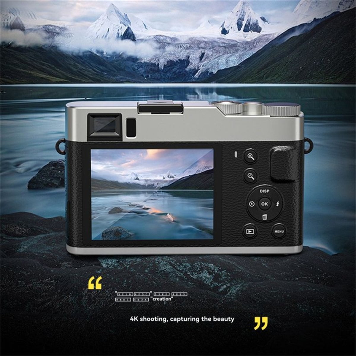 4K Digital Camera 48MP Vlogging Camera with Autofocus 16X Zoom Anti-Shake US PLUG