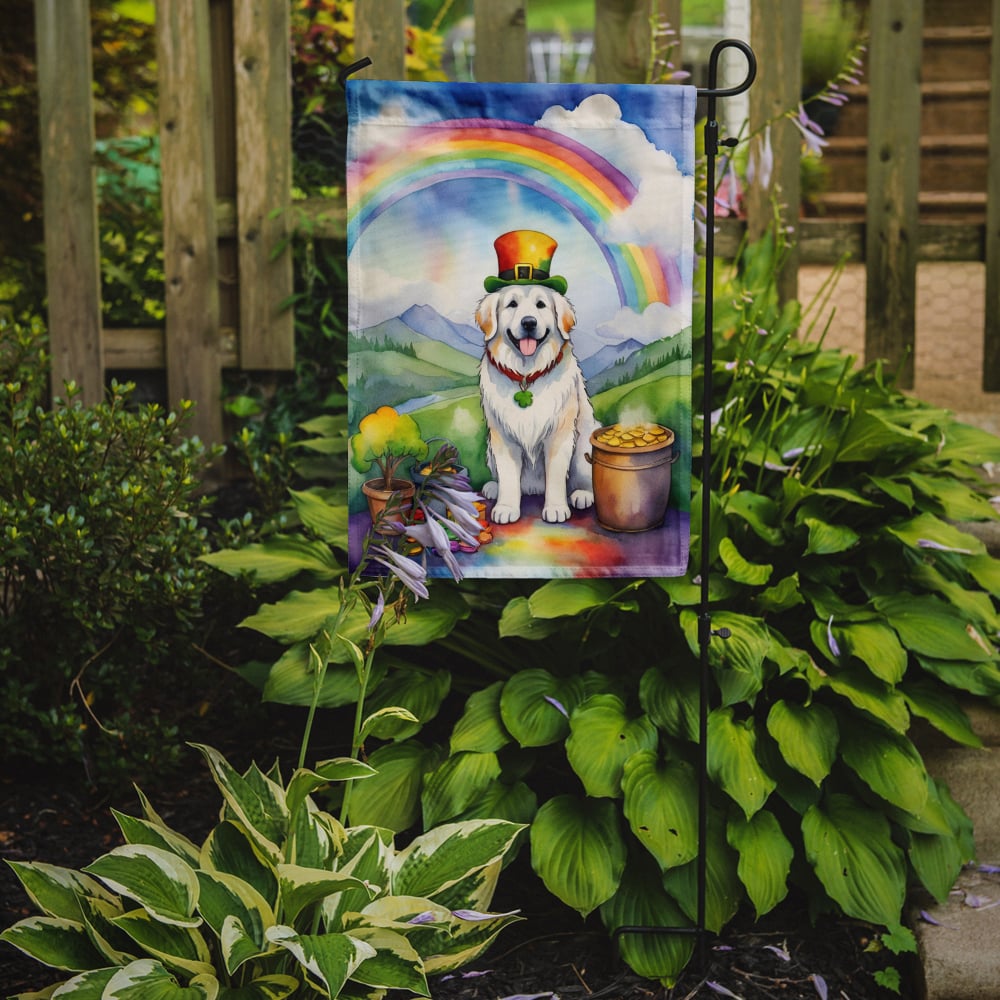 Great Pyrenees St Patrick's Day Garden Flag 11.25 in x 15.5 in