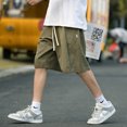 thumbnail image 2 of Pantalones cortos de verano 2023 para hombre, pantalones cortos holgados, rectos, casuales, ropa de calle Y2K, bermudas deportivas con cordón, 2 of 5