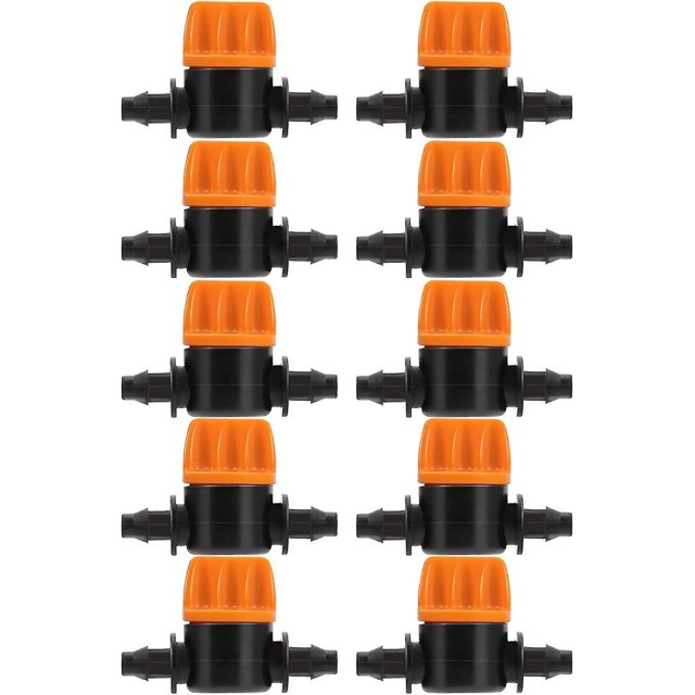 Válvula de conmutación de riego por goteo, Conector de tubo de riego 4/7, conectores de manguera, válvula de púas adecuada para agricultura, 30 piezas