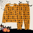 thumbnail image 2 of Toddler Halloween Pjs Set Pumpkin Ghost Print Pajamas Set Long Sleeve Pullover Crewneck Soft Shirts Shirts Pants Set Toddler Girls Clothes Size 2-3 Years, 2 of 5