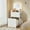 White, variant on VKCC Compact Vanity Desk Set with Charging Ports, Folding Dressing Table with Drawers for Small Bedroom, White
