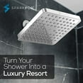 thumbnail image 3 of SparkPod High Pressure Rainfall Shower Head, Easy Install, Energy Saving (8 inch Square, Polished Chrome), 3 of 9