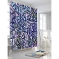 thumbnail image 5 of Purple Blue Teal Butterfly Waterproof Fabric Shower Curtain, Modern Abstract Art Shower Curtain for Bathroom Curtains Bathtubs Hotel Washable Shower Curtains with 12 Hooks Extra Long 72x84, 5 of 6