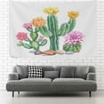thumbnail image 2 of FREEAMG Tapestry Wall Hanging Watercolor Cactus Pink Flower Tapestry Decorative Tapestries Wall Art Wall&nbsp;Blanket&nbsp;Bedding Tapestry for Bedroom Living Room Dorm Home Decor 90"x60", 2 of 7
