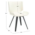 thumbnail image 3 of SAFAVIEH Couture Matty Scandinavian Velvet Solid Dining Chair, Cream, 3 of 13