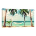 thumbnail image 1 of Cuadro Decorativo Canvas Revolution Playa Palmeras Y Hamaca Cuadro 120 x 60 cm, 1 of 5