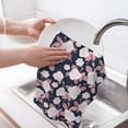 thumbnail image 6 of Sikiie Leaves Flower Waffle Weave Kitchen Dish Cloth,Super Absorbent Kitchen Dish Towels 16*26 Inches for Dish Rags Washing Dishes, Drying Dishes, 6 of 7