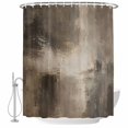 thumbnail image 2 of Grey Retro Abstract Art Shower Curtains for Bathroom, Luxury Vintage Art Waterproof Fabric Shower Curtain, Decorative Bathroom Curtain for Bathtub, 36"x72", No Hooks Included, 2 of 9