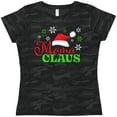 thumbnail image 3 of Inktastic Mama Claus with Christmas Santa Hat and Snowflakes Women's T-Shirt, 3 of 5