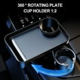 thumbnail image 2 of Car Cup Holder Expander with Attachable Tray 360 Rotating Car Phone Drink Bottle Stand Rack 2-In-1 Adjustable Vehicle Water Cup Holder Insert Fit 32-40oz Cups for Bottle Food, 2 of 8