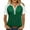 #054-Green, variant on Xuyuer Women's Buttoned V-neck Short-sleeve Raglan Loose T-shirt