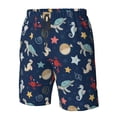 thumbnail image 5 of Kdxio Sea Creatures Pattern Mens Casual Shorts - Drawstring Summer Beach Sports Shorts for Men, 5 of 9