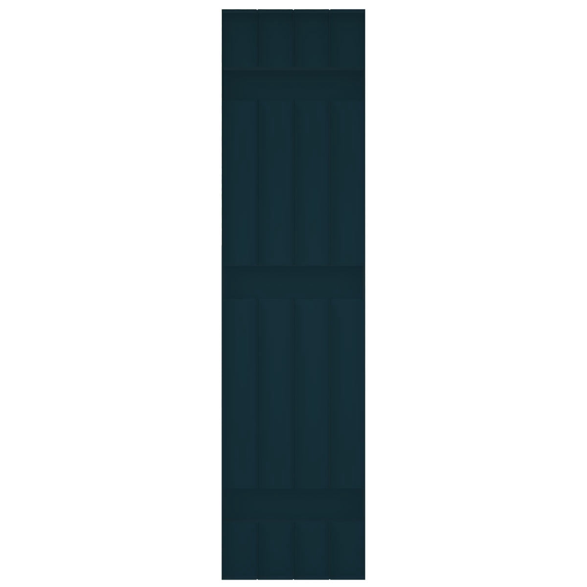 14"W x 55"H Mid-America Vinyl, Standard Size Four Board Joined Shutters, w/Installation Shutter-Lok's & Matching Screws, 166 - Midnight Blue