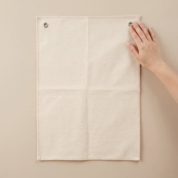 Vosarea Beige Canvas Hanging Flag Banner for Home Wall Decor with Sturdy Thick Material and Preattached Rope