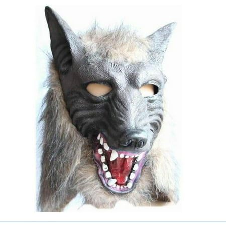 Toys Halloween Funny Mask,Super Adorable Wolf Head Mask Latex Animal CostumeHalloween Party Costume Decorations
