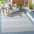 thumbnail image 3 of SAFAVIEH Cabana Elouise Ivory/Grey 2'2"X9' Runner Indoor/Outdoor Area Rug Ivory/Grey, 5'5" x 7'7", 3 of 14