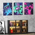 thumbnail image 5 of Video Game Wall Art Prints Set of 3, 12" X 16" Framed Gaming Decorations Canvas Print Colorful Gaming Themed Wall Decor Funny Game Poster Pictures for Boys Bedroom Playroom Living Room, 5 of 6