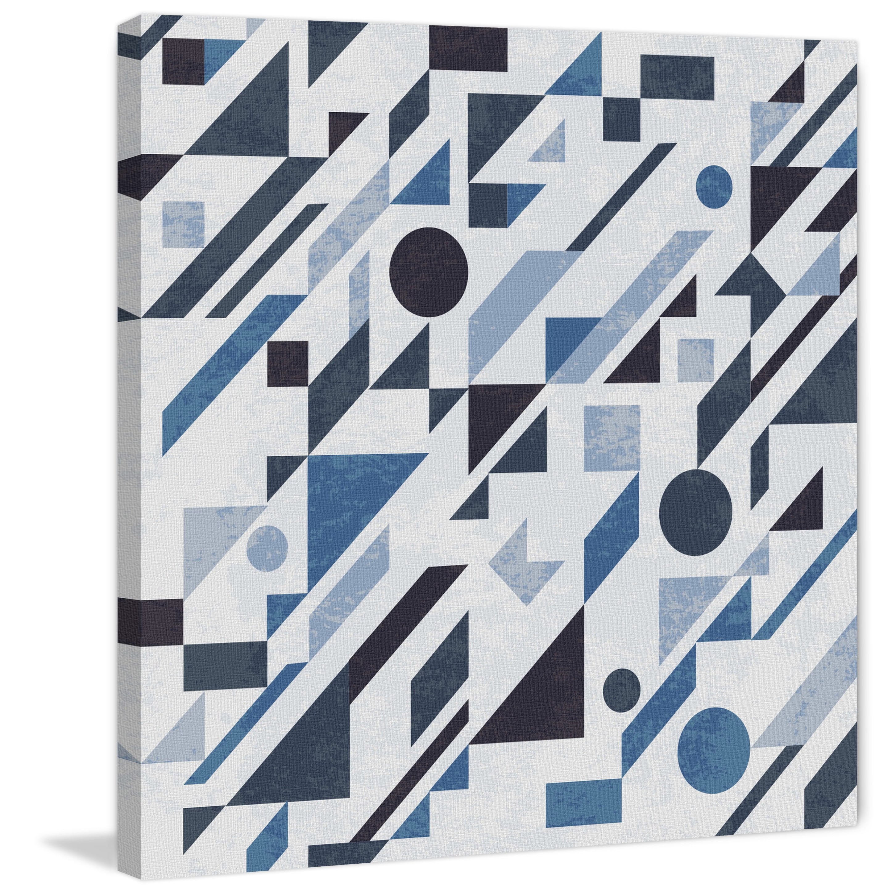 "Geometric Jumble" Painting Print on Wrapped Canvas