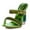 Green, variant on Women Graceful Rhinestone Double Strap Slide Sandals Slip On Square Open Toe Crystal Block Chunky High Heel Mule Dressy Shoes Size 8 Navy