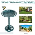 thumbnail image 4 of Outsunny 27'' Bird Bath Outdoor Resin Decor with Fleur De Lis Pattern, 4 of 10