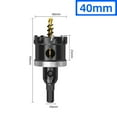 thumbnail image 1 of Hole Saw Opener Drill Bit Carbide Alloy Edge Making Circular Metal Wood 40mm, 1 of 4