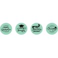 thumbnail image 2 of Darling Souvenir DIY 190 Pcs Graduation Theme Stickers for chocolate Candy Labels-Mint, 2 of 2