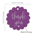 thumbnail image 6 of Inkdotpot Pack Of 50 Thank You Bridal Shower Favor Paper Tags Craft Real Silver Foil Hang Tags, 6 of 7
