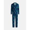 thumbnail image 5 of Jaclyn Men's Matching Family Pajamas Plaid Bear Print Top and Pants Set, 2 Piece, Sizes S-3XL, 5 of 5