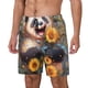 thumbnail image 1 of Balery Elegant Cute Panda Sunflower Bañador para hombre, shorts de playa de secado rápido con entrepierna y forro de compresión-XX-Large, 1 of 6