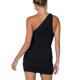 thumbnail image 3 of Minivestido corto ajustado sin mangas con un hombro fruncido y sexy para mujer Pompotops  ghjkhdj1948, 3 of 7
