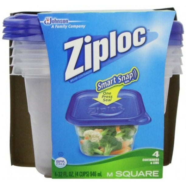 Ziploc Tall Square Containers4ct 32oz
