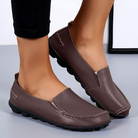 Daznico Womens Loafers Comfort Flats Shoes Womens Breathable Lace Up Shoes Flats Casual Shoes Size 7.5