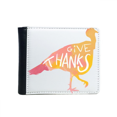 thumbnail image 1 of Thanksgiving Day Turkey Watercolor Flip Bifold Faux Leather Wallet  Multi-Function Card Purse, 1 of 4