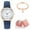 Women's Watch Set Under $5 A3, variant on Women's Watch Set Kadlawus Women's Classic Watch Set with Bracelet and Gift Box, Luminous Arabic Dial Quartz Watch, Frosted Leather Strap Retro Timepiece