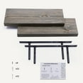 thumbnail image 6 of 16 Inch Handcrafted European Pine Natural Rustic Wooden Floating Shelves Wall Mounted Set of 2, Gray, 6 of 7