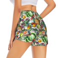 thumbnail image 4 of Picia Vegan1 Pattern Women's 2 in 1 Athletic Running Shorts High Waisted Workout Casual Gym Sweat Shorts with Comfy Liner Zipper Pockets-XX-Large, 4 of 9