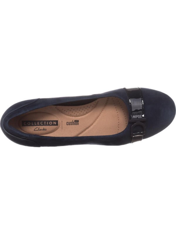 clarks women's flores poppy wedge pump