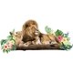 thumbnail image 1 of 1 juego de pegatinas de pared de león, coloridas familias de leones, cachorros, plantas tropicales, flores, pegatinas de pared, animales de safari en la jungla, 1 of 8
