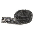 thumbnail image 1 of 1 Meter Black Cystal Rhinestone Ribbon Sewing Dress Shoe Applique Craft, 1 of 9