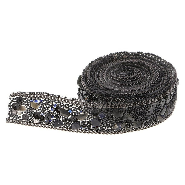 Rhinestone Ribbon Charm Parches Apliques Para La Decoración Del Hugo Cystal Rhinestone Ribbon