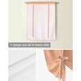 thumbnail image 5 of Peach Fuzz Tie Up Curtains for Kitchen Bathroom Bedroom Windows 45 Inch Length,Pure Peach Tone Solid Color Simple Minimalism Art Balloon Drape Curtains Shade Rod Pocket Drapery Curtain Panel,42"x54", 5 of 7