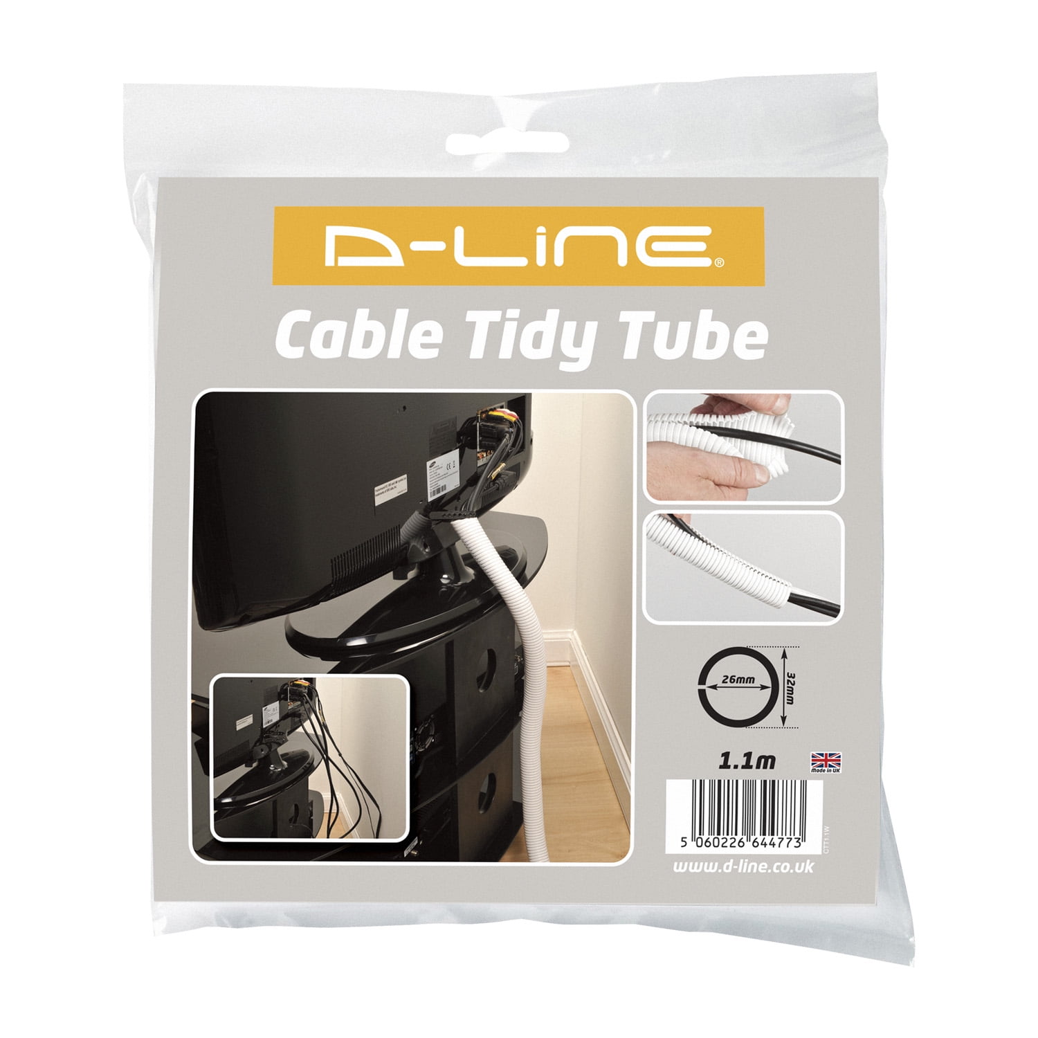 D-Line Small White Cable Management Box and D-Line White Cable Tube Bundle … 